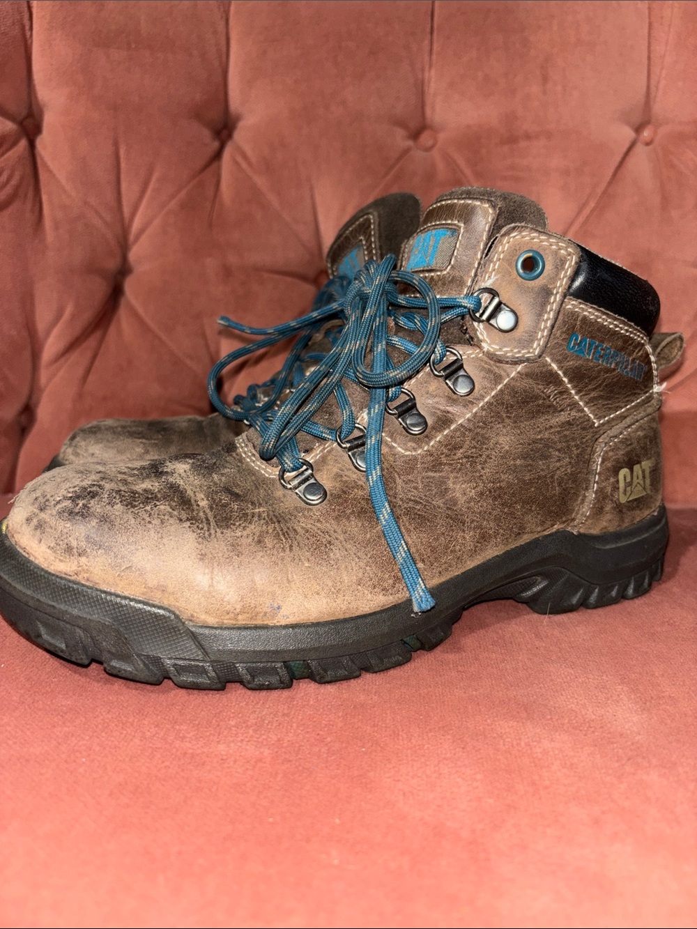 CAT Mae work boots steel toe industrial waterproof boots slip resistant size 6.5